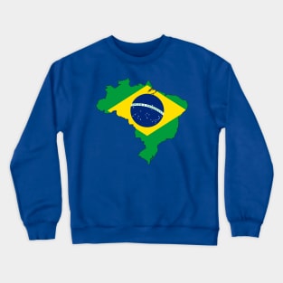 Brasil Flag Crewneck Sweatshirt